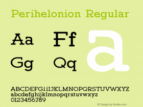 Perihelonion Version 1.00;July 22, 2020;FontCreator 11.5.0.2430 64-bit Font Sample