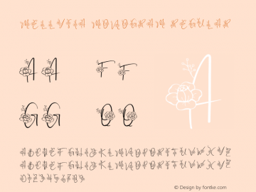 Mellysia Monogram Version 1.00;June 21, 2020;FontCreator 12.0.0.2567 32-bit图片样张