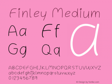 Finley Version 001.000 Font Sample