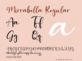 Mirrabella Version 1.00;July 24, 2020;FontCreator 12.0.0.2563 64-bit Font Sample