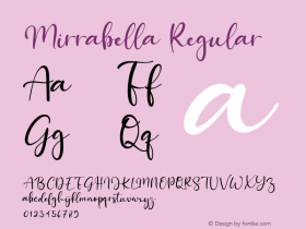 Mirrabella Version 1.00;July 24, 2020;FontCreator 12.0.0.2563 64-bit图片样张