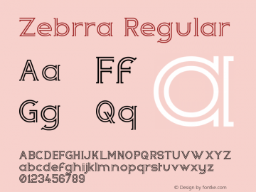 Zebrra Regular 1.0图片样张