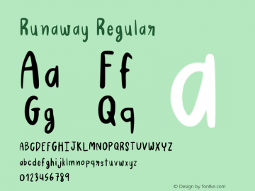 Runaway Regular Version 001.003图片样张