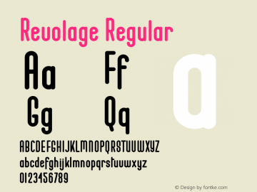 Revolage Version 1.00;July 27, 2020;FontCreator 13.0.0.2681 64-bit Font Sample