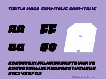 Turtle Mode Semi-Italic Version 1.0; 2020图片样张