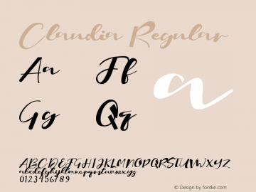 Claudia Version 1.005;Fontself Maker 3.5.1 Font Sample