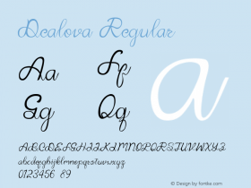 Dealova Version 1.00;June 21, 2020;FontCreator 12.0.0.2546 32-bit Font Sample