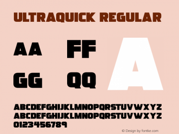 Ultraquick Version 1.00;July 17, 2020;FontCreator 12.0.0.2567 64-bit Font Sample