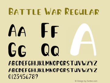 Battle War Version 1.001;Fontself Maker 3.5.1 Font Sample