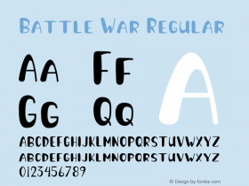 Battle War Version 1.001;Fontself Maker 3.5.1图片样张