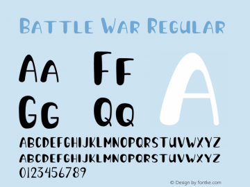 Battle War Version 1.001;Fontself Maker 3.5.1图片样张