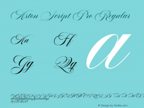 AstonScriptPro Version 1.000 Font Sample