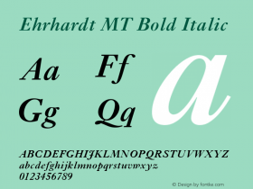 Ehrhardt MT Bold Italic 001.003图片样张