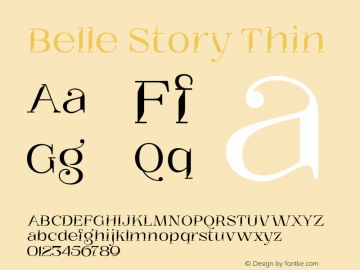 Belle Story Thin Version 1.000;hotconv 1.0.109;makeotfexe 2.5.65596图片样张