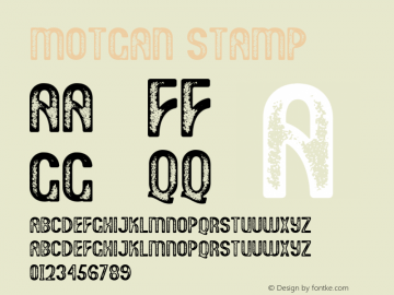 Motgan Stamp Version 1.00;July 25, 2020;FontCreator 13.0.0.2678 64-bit图片样张
