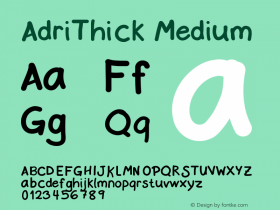 AdriThick Medium Version 001.000图片样张