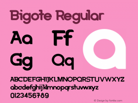 Bigote Version 1.000 Font Sample