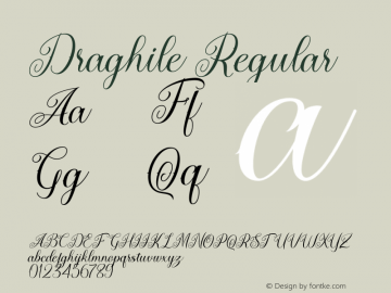 Draghile Version 1.000 Font Sample