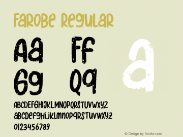 Farobe Version 1.000 Font Sample