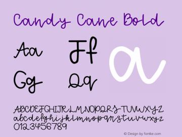 Candy Cane Bold Version 1.001;Fontself Maker 3.5.1图片样张