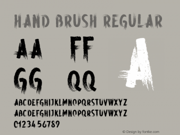 Hand Brush Version 1.008;Fontself Maker 3.5.1图片样张