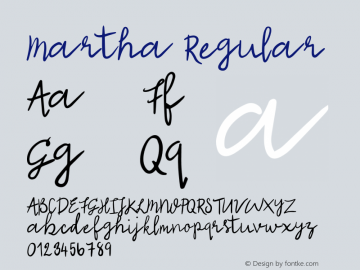 Martha Version 1.002;Fontself Maker 3.5.1 Font Sample