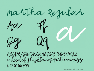 Martha Version 1.002;Fontself Maker 3.5.1 Font Sample