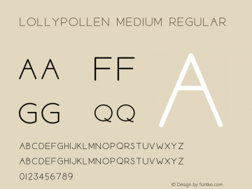 Lollypollen Medium Regular Version 1.000 Font Sample