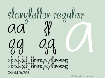 StoryTeller Version 1.003;Fontself Maker 3.5.1图片样张