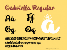 Gabriella Version 1.000 Font Sample