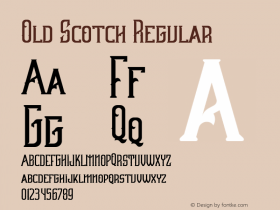 Old Scotch Version 1.001;Fontself Maker 3.5.1图片样张