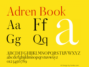 Adren-Book 0.1.0 Font Sample