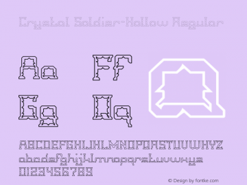 Crystal Soldier-Hollow Version 1.00;May 7, 2020;FontCreator 11.5.0.2430 64-bit Font Sample