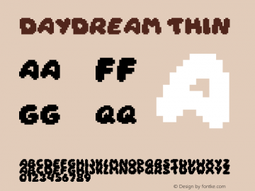 Daydream Version 1.0 Font Sample