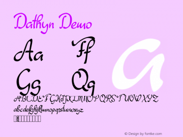 Dathyn Demo  Font Sample