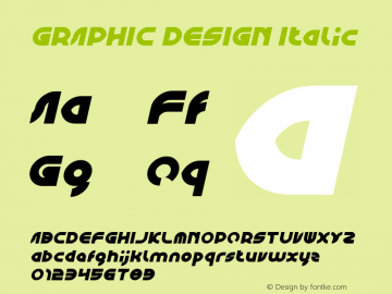 GRAPHIC DESIGN Italic Version 1.00;April 15, 2020;FontCreator 11.5.0.2430 64-bit图片样张