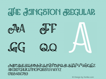 TheKingston Version 1.00;March 28, 2020;FontCreator 12.0.0.2563 64-bit图片样张
