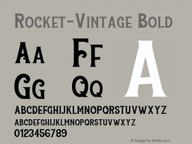 Rocket-Vintage Version 1.00;January 18, 2020;FontCreator 12.0.0.2545 64-bit图片样张