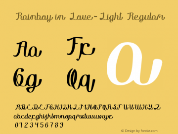 Rainboy in Love-Light Version 1.00;August 4, 2020;FontCreator 11.5.0.2430 64-bit图片样张