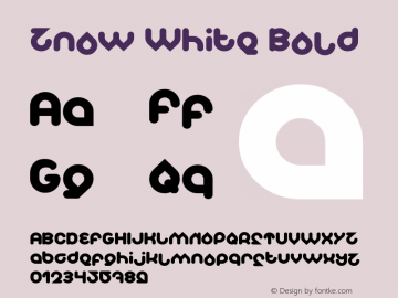 Znow White Bold Version 1.00;November 8, 2019;FontCreator 11.5.0.2430 64-bit图片样张