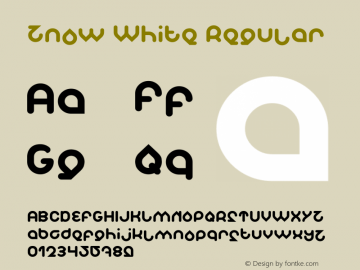 Znow White Version 1.00;November 8, 2019;FontCreator 11.5.0.2430 64-bit图片样张