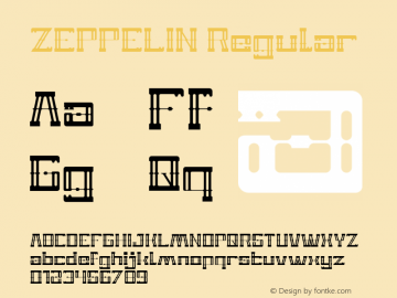 ZEPPELIN Version 1.00;November 13, 2019;FontCreator 11.5.0.2430 64-bit图片样张