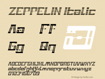 ZEPPELIN Italic Version 1.00;November 13, 2019;FontCreator 11.5.0.2430 64-bit图片样张