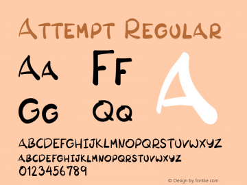 Attempt Version 1.001;Fontself Maker 3.5.1 Font Sample