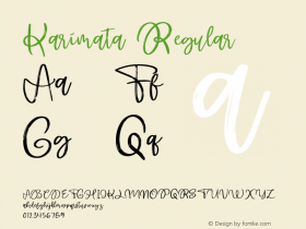 Karimata Version 1.004;Fontself Maker 3.5.1 Font Sample