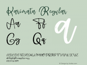 Karimata Version 1.004;Fontself Maker 3.5.1 Font Sample