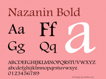 Nazanin Bold Version 1.00.77图片样张