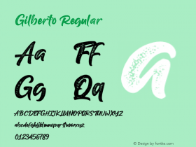 Gilberto Version 1.00;October 9, 2019;FontCreator 11.5.0.2422 64-bit Font Sample