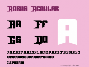 Robus Version 1.00;July 31, 2020;FontCreator 13.0.0.2656 64-bit Font Sample