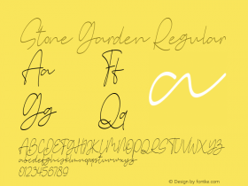 StoneGarden Version 1.000 Font Sample